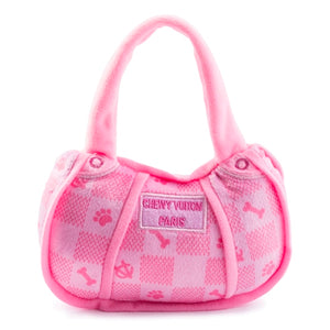 Pink Checker Chewy Vuiton Handbag Toy