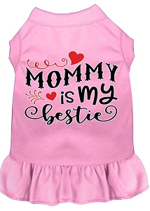 Mommy is my Bestie Screen Print Dog Dress in Many Colors