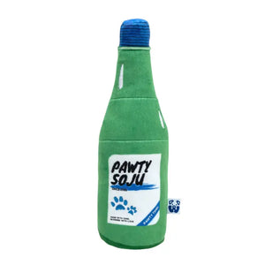 Korean Soju Bottle Parody Plush Dog Toy