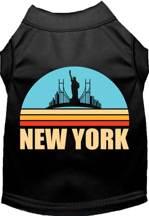 Retro New York Screen Print Dog Shirt in Many Colors