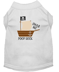 Poop Deck Embroidered Dog Shirt in Many Colors
