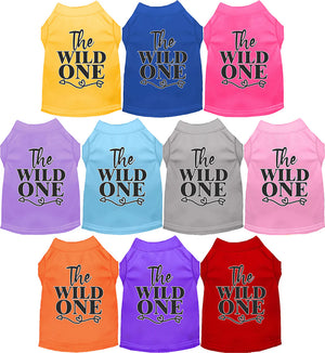 The Wild One Screen Print Dog Shirt in Many Colors