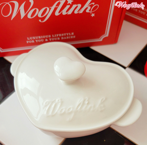 Wooflink Heart Bowl with Lid in Many Colors