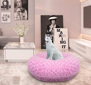Bagel Bed in Cotton Candy - Posh Puppy Boutique