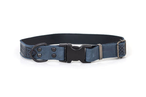 Navy Celtic Sport Quick-Release Leather Collar