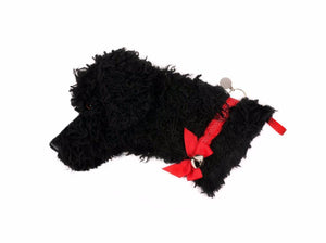 "Curly" Black Dog Decorative Dog Christmas Stocking