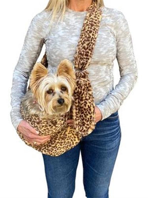 Adjustable Furbaby Sling Bag in Cheetah