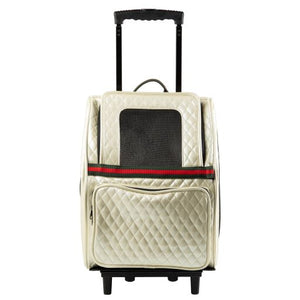 RIO Ivory Quilted with Stripe Rolling Carrier 3 in 1 Carrier