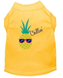 Pineapple Chillin Embroidered Dog Shirt in Many Colors
