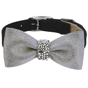 Susan Lanci Crystal Rocks Platinum Glitzerati Bow Tie Collar
