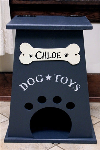 Personalized Dog Toy Box- Navy