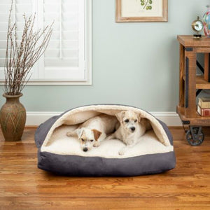 Cozy Cave Rectangle Dog Bed in Many Colors