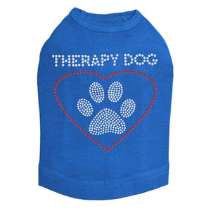 Therapy Dog Rhinestones Tank- Many Colors - Posh Puppy Boutique