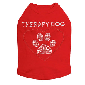 Therapy Dog Rhinestones Tank- Many Colors - Posh Puppy Boutique