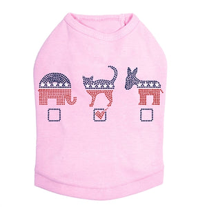 Vote Cat, Elephant, Donkey Dog Tank - Many Colors - Posh Puppy Boutique