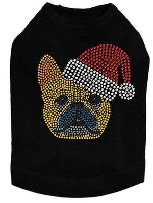 French Bull Dog with Santa Hat Dog Tank - Many Colors - Posh Puppy Boutique