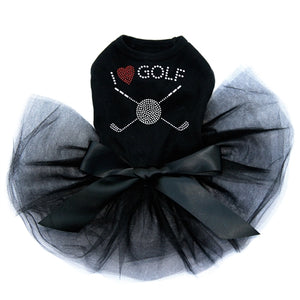 I Love Golf (Small) Tutu Dress - Three Colors - Posh Puppy Boutique