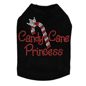 Candy Cane Princess Rhinestone Tank - Many Colors - Posh Puppy Boutique
