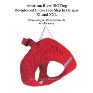American River Ultra Choke Free Dog Harness- Red - Posh Puppy Boutique