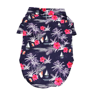 Hawaiian Camp Shirt - Moonlight Sails - Posh Puppy Boutique