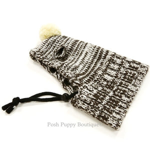 Sweater Hat- Brown - Posh Puppy Boutique