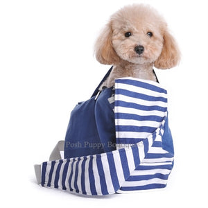 Soft Sling Bag Carrier - Blue - Posh Puppy Boutique
