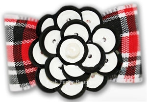 Kilted Rose Hair Bow - Posh Puppy Boutique