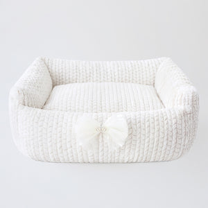 Dolce Dog Bed in Ivory - Posh Puppy Boutique