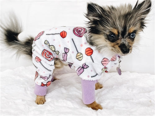 Ultra Soft Minky Sweet Candies Pajamas & Matching Blanket