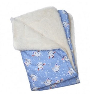 Snowman & Snowflakes Flannel-Ultra-Plush Blanket - Posh Puppy Boutique