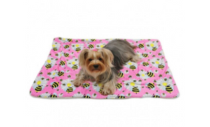 Ultra Soft Minky-Plush Bumblebee and Flowers Blanket - Posh Puppy Boutique