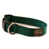 Mimi Green Forrest Green Webbing Dog Collar - Posh Puppy Boutique