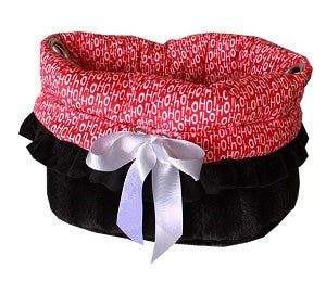 Santa Says Reversible Snuggle Bugs Pet Bed, Bag, and Car Seat All-in-One - Posh Puppy Boutique