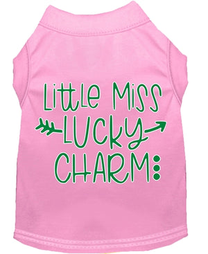 Little Miss Lucky Charm Screen Print Dog Shirt in Many Colors - Posh Puppy Boutique