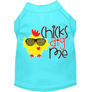 Chicks Dig Me Screen Print Dog Shirt in Many Colors - Posh Puppy Boutique