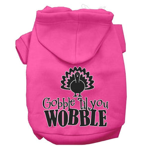 Gobble til You Wobble Screen Print Dog Hoodie in Many Colors - Posh Puppy Boutique