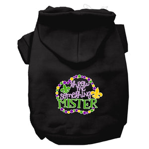 Throw me Something Screen Print Mardi Gras Dog Hoodie in Many Colors - Posh Puppy Boutique