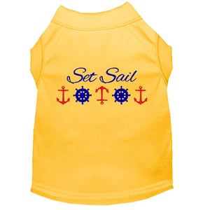 Set Sail Embroidered Dog Shirt in Many Colors - Posh Puppy Boutique