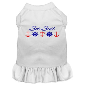 Set Sail Embroidered Dog Dress in Many Colors - Posh Puppy Boutique