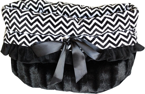 Reversible 3-in-1 Snuggle Bug Bed Carrier - Black Chevron
