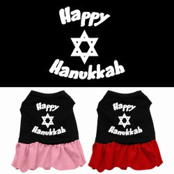 Happy Hanukkah Screen Print Dress - Posh Puppy Boutique