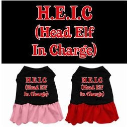 Head Elf in Charge Screen Print Dress - Posh Puppy Boutique