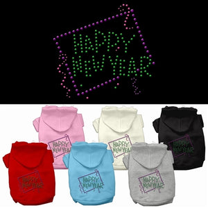 Happy New Year Rhinestone Hoodie in Many Colors - Posh Puppy Boutique