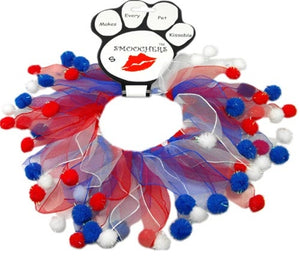 Red, White and Blue Fuzzy Smoocher - Posh Puppy Boutique