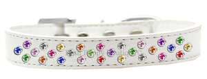 Sprinkles Crystals Leather Collar in Many Colors - Posh Puppy Boutique
