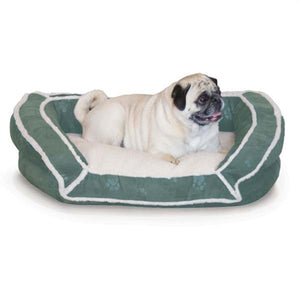 Deluxe Bolster Couch Paw Green - Posh Puppy Boutique
