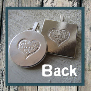 Pink and Red Hearts Silver Custom Pet ID Tag - Posh Puppy Boutique