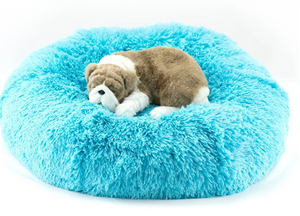 Susan Lanci Aqua Shag Bed - Posh Puppy Boutique