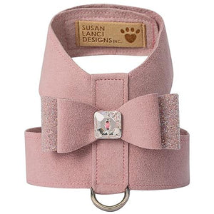 Susan Lanci AB Crystal Stellar Big Bow Tinkie Harness in Rosewood - Posh Puppy Boutique
