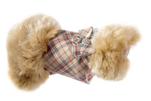 Susan Lanci Scotty Doe Plaid Fur Coat - Posh Puppy Boutique